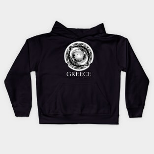 Greek Dolphin twins Kids Hoodie